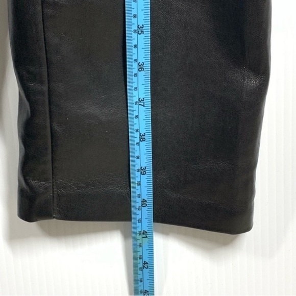 Wilfred Women's Black Leather straight leg Jeans - Picture 5 of 8